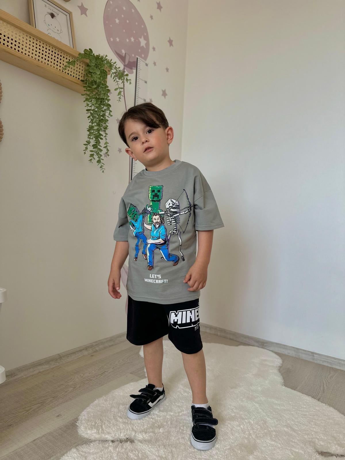 Minecraft Tişört ve Şortlu Takım