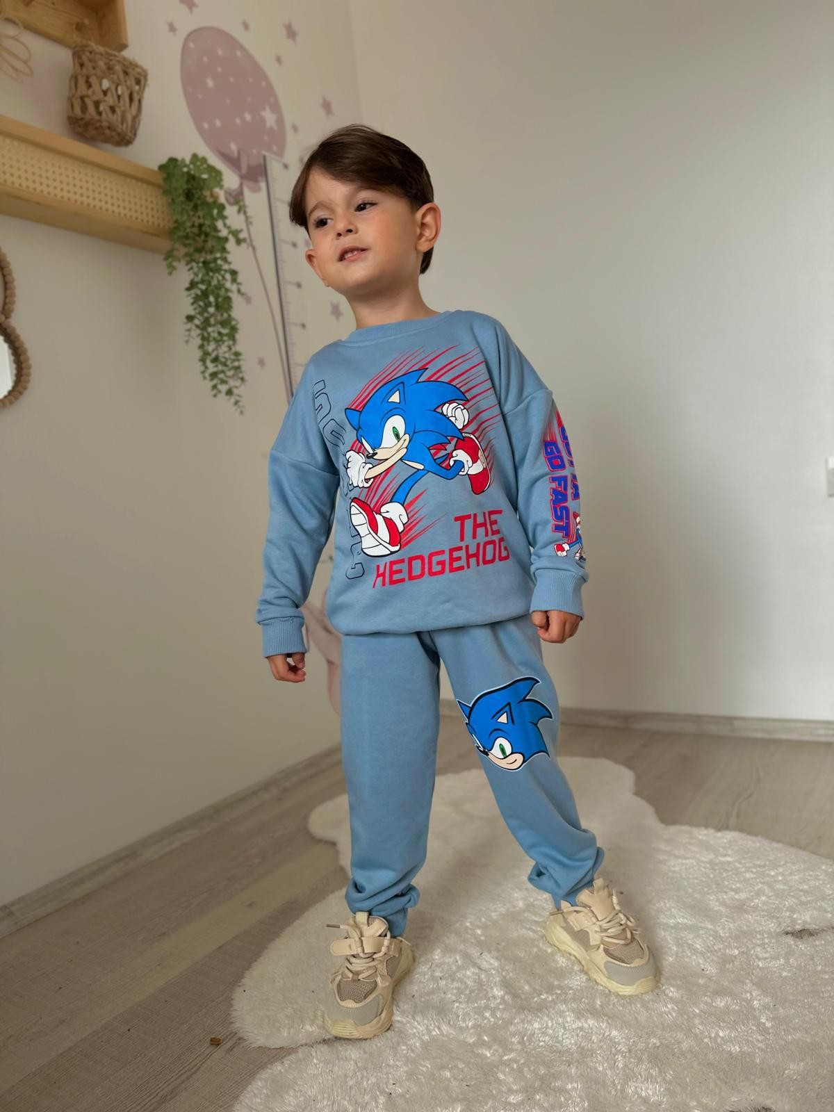 Sonic 3 İplik Sweatshirt ve Eşorfman Takım