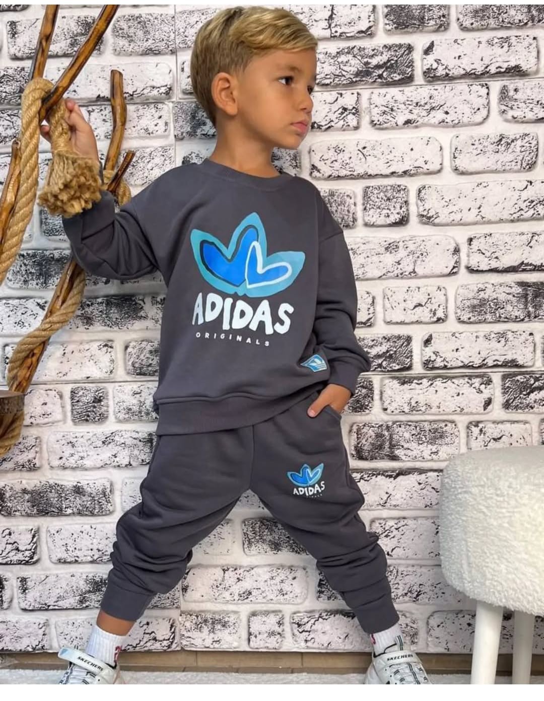 Marka 3 İplik Sweatshirt ve Eşorfman Takım