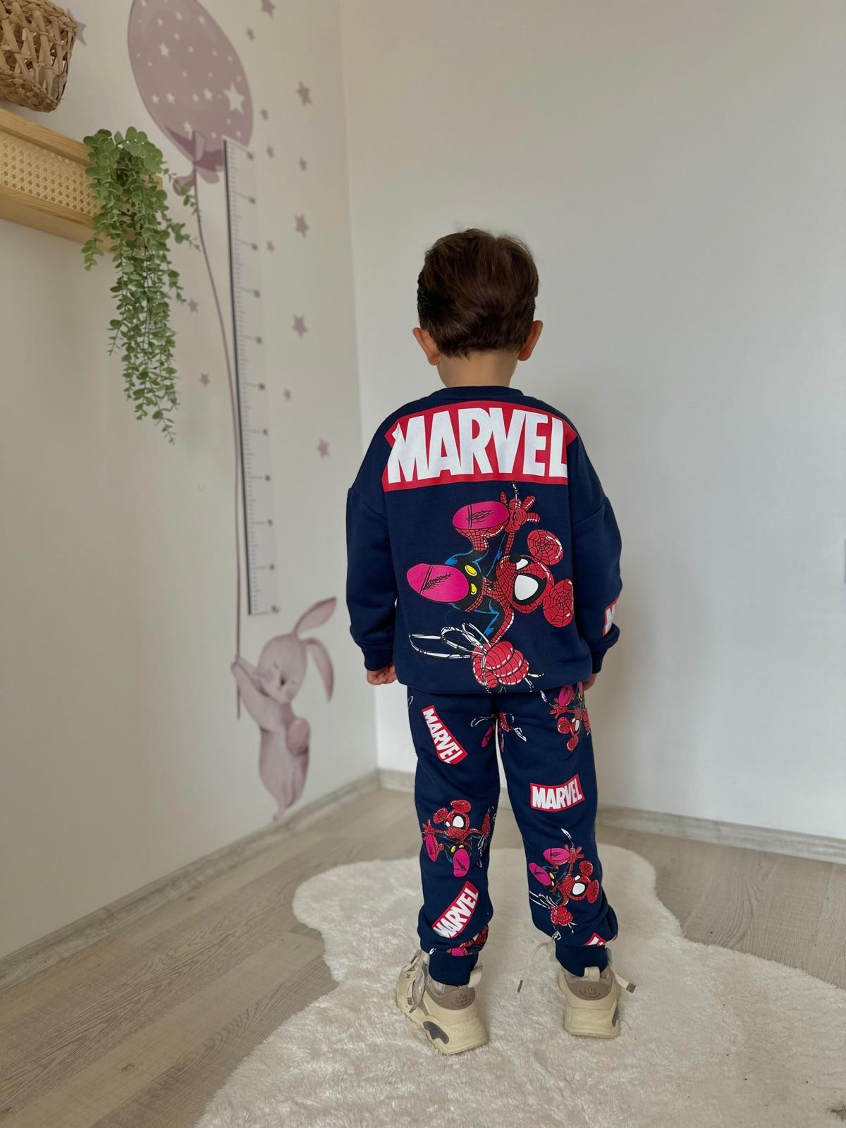 Marvel 3 İplik Sweatshirt ve Eşorfman Takım