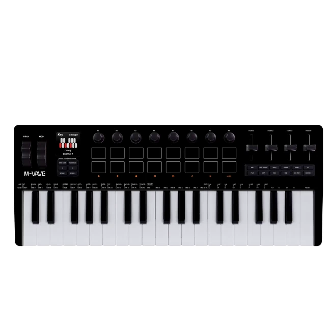 M-WAVE SMK-37 Pro MIDIキーボード M-VAVE SMK 37 PRO MİDİ KLAVYE SİYAH