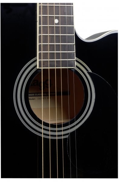 STAGG ELEKTRO AKUSTİK GİTAR SA20ACE-BLK