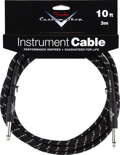 FENDER 10' CS PERFORMANCE CABLE BLK TWD