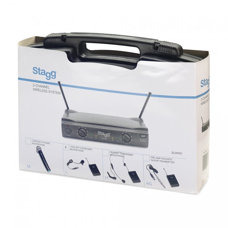 STAGG 2 YAKA MİKROFONLU TELSİS MİKROFON SUW 50 LL FH