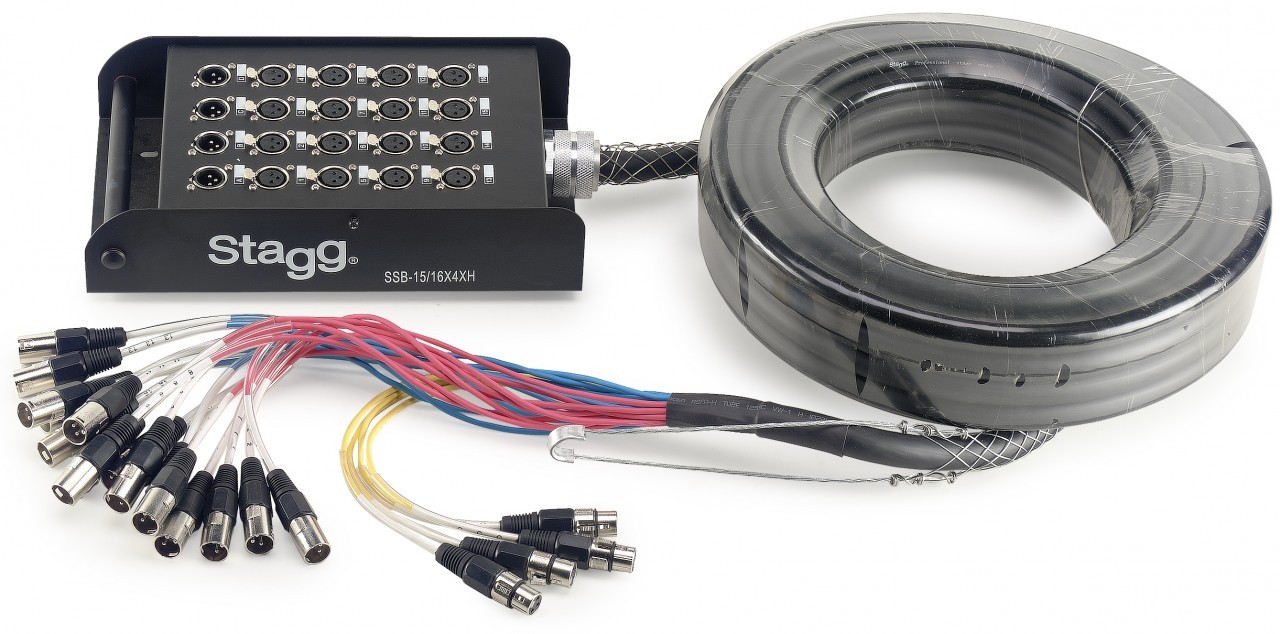 STAGG STAGEBOX 16XLR GİRİŞ 4XLR ERKEK GİRİŞ 15 METRE SSB−15/16X4XH