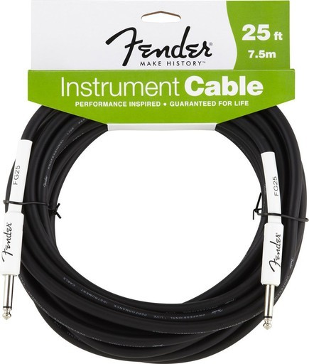 FENDER 25' PERFORMANCE INST CABLE BLK