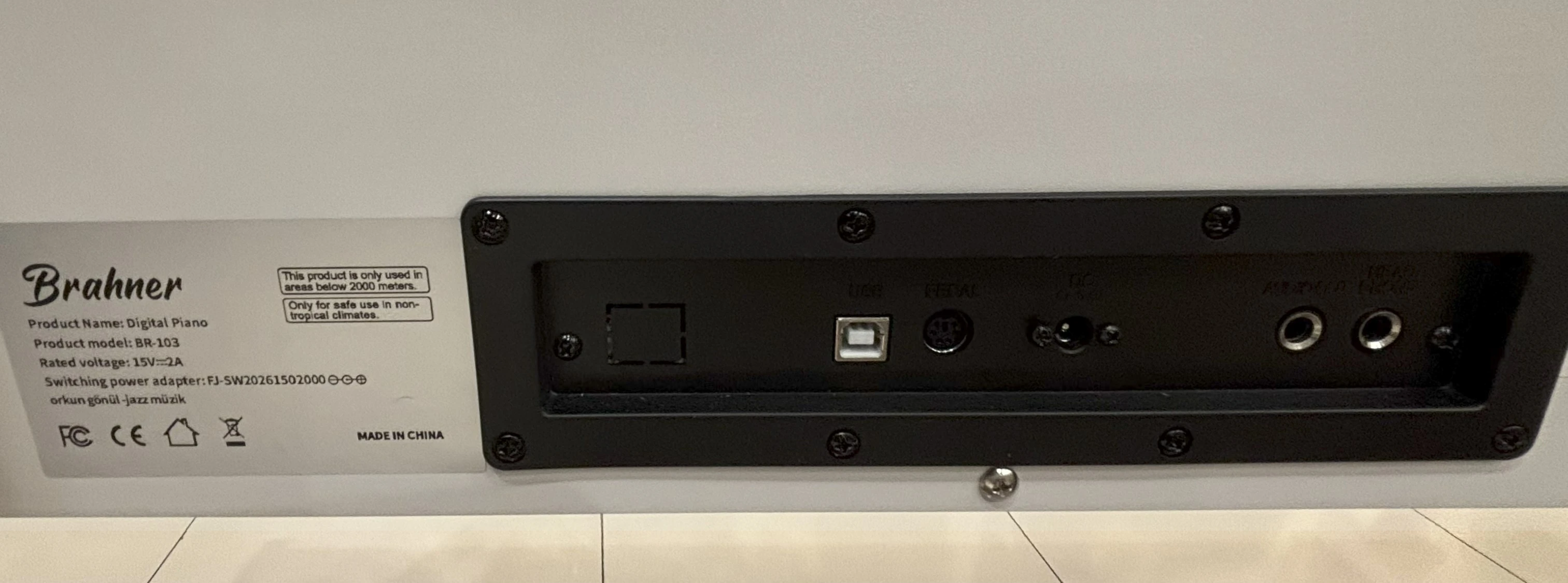 BRAHNER DIJITAL PIYANO BR-103 WH