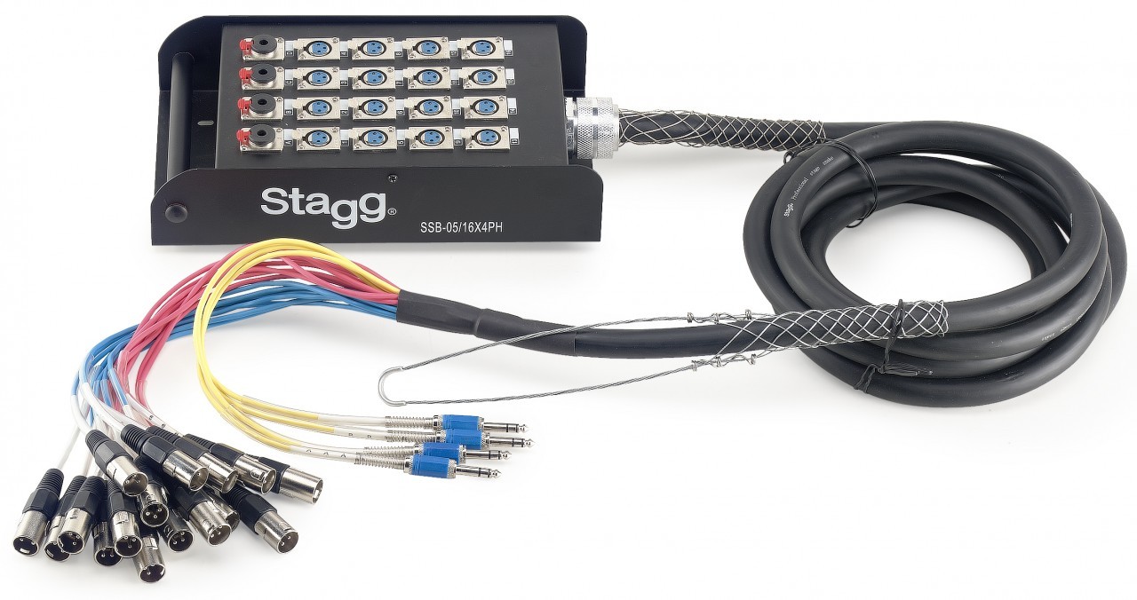 STAGG STAGEBOX 16XLR GİRİŞ 4JACK GİRİŞ 15 METRE SSB−15/16X4PH