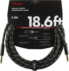 FENDER DELUXE DÜZ UÇ 5.5 METRE SİYAH TWEED ENSTRÜMAN KABLO