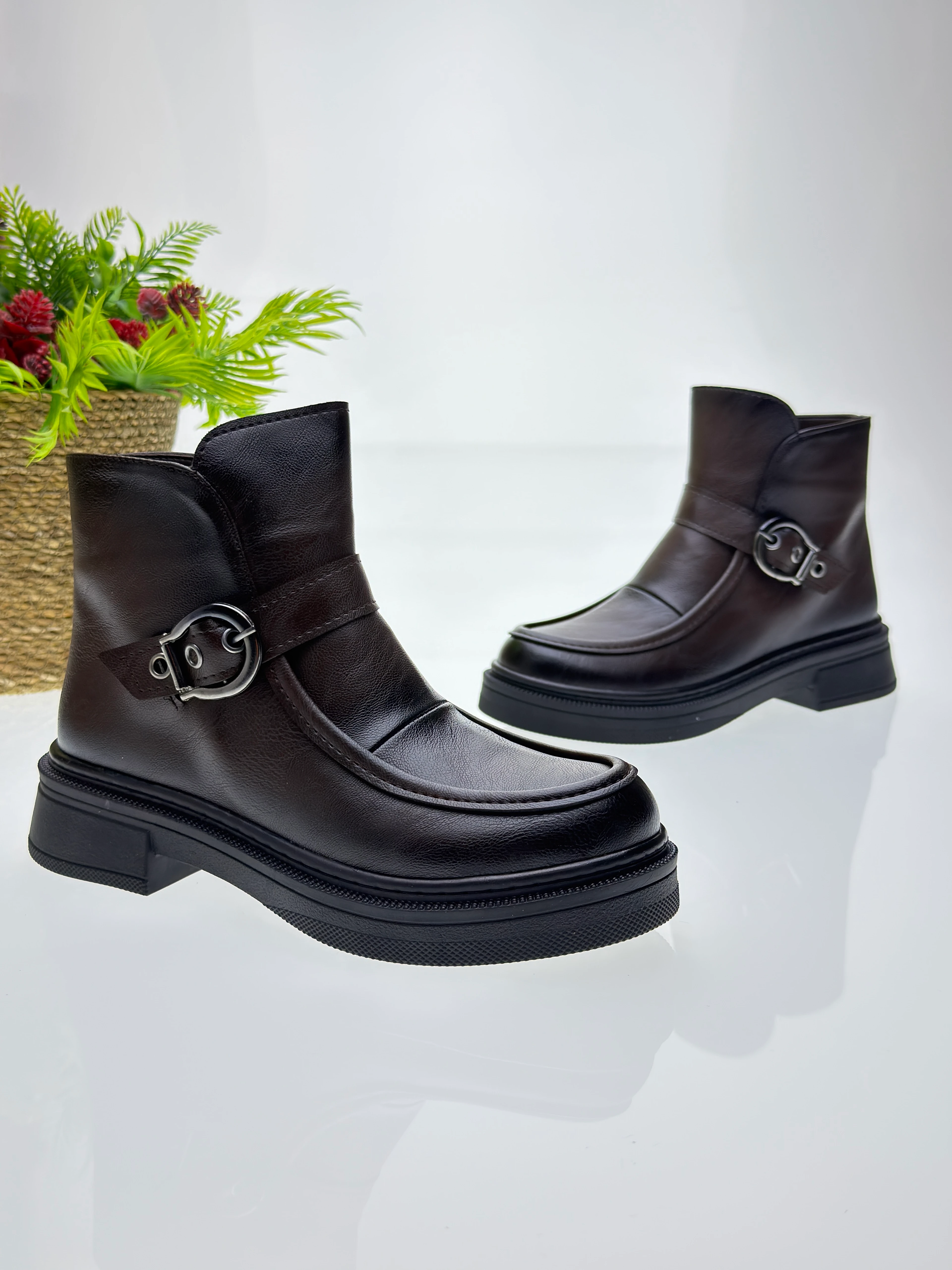 Maskülen Kadın Bot - Kahve