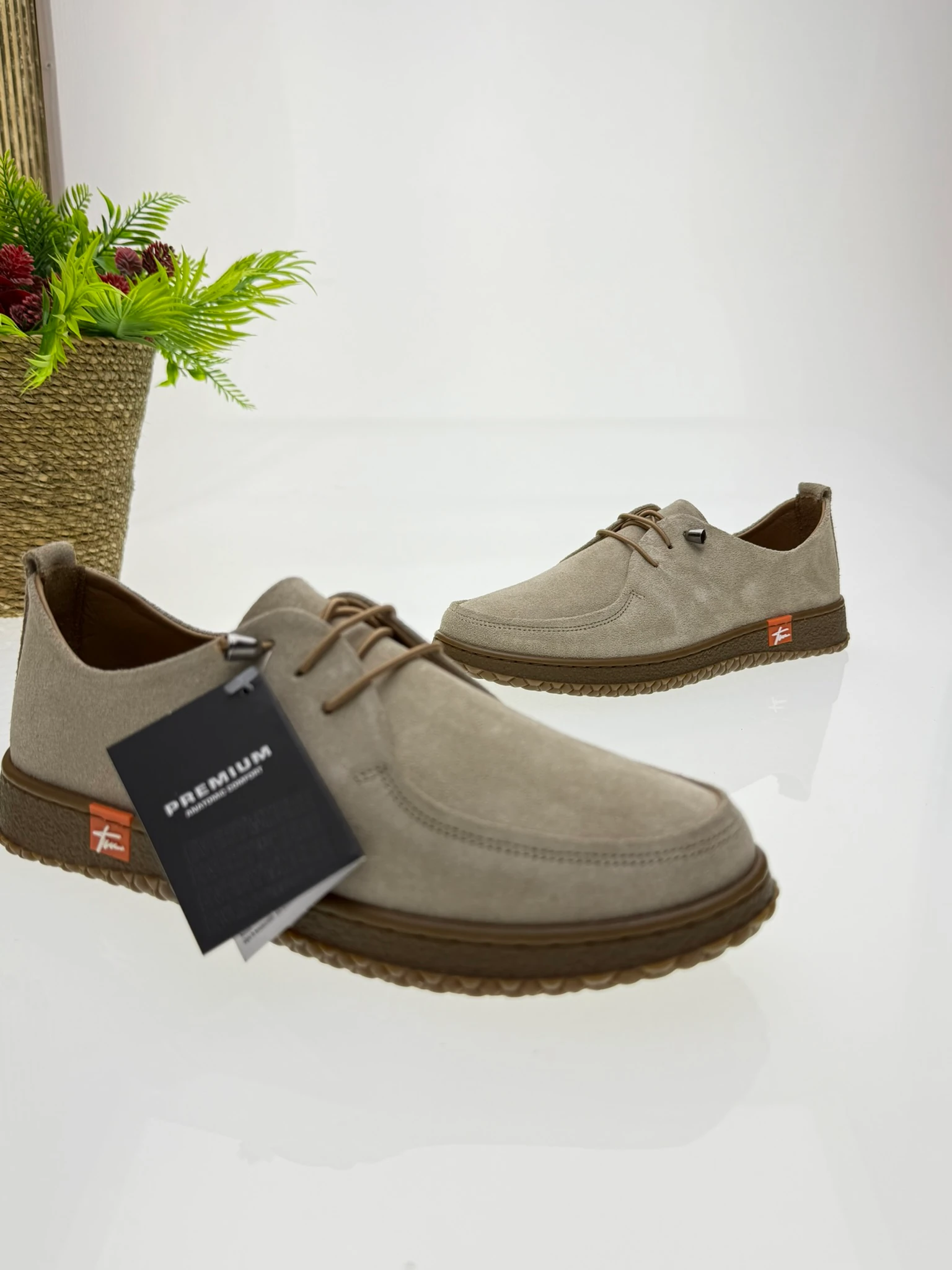 Tam Ortopedik Hakiki Deri - Krem