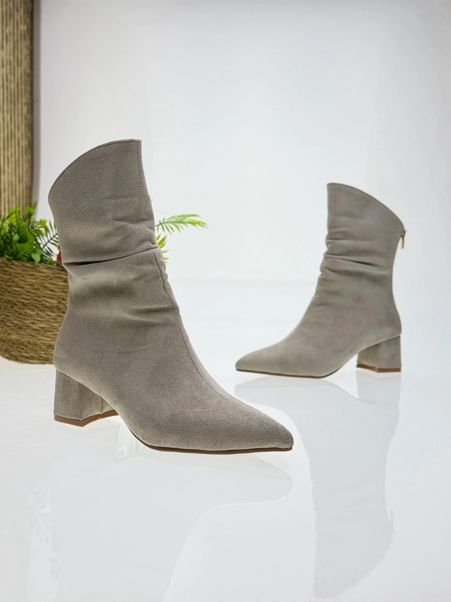 Kadın Süet Bot - Krem