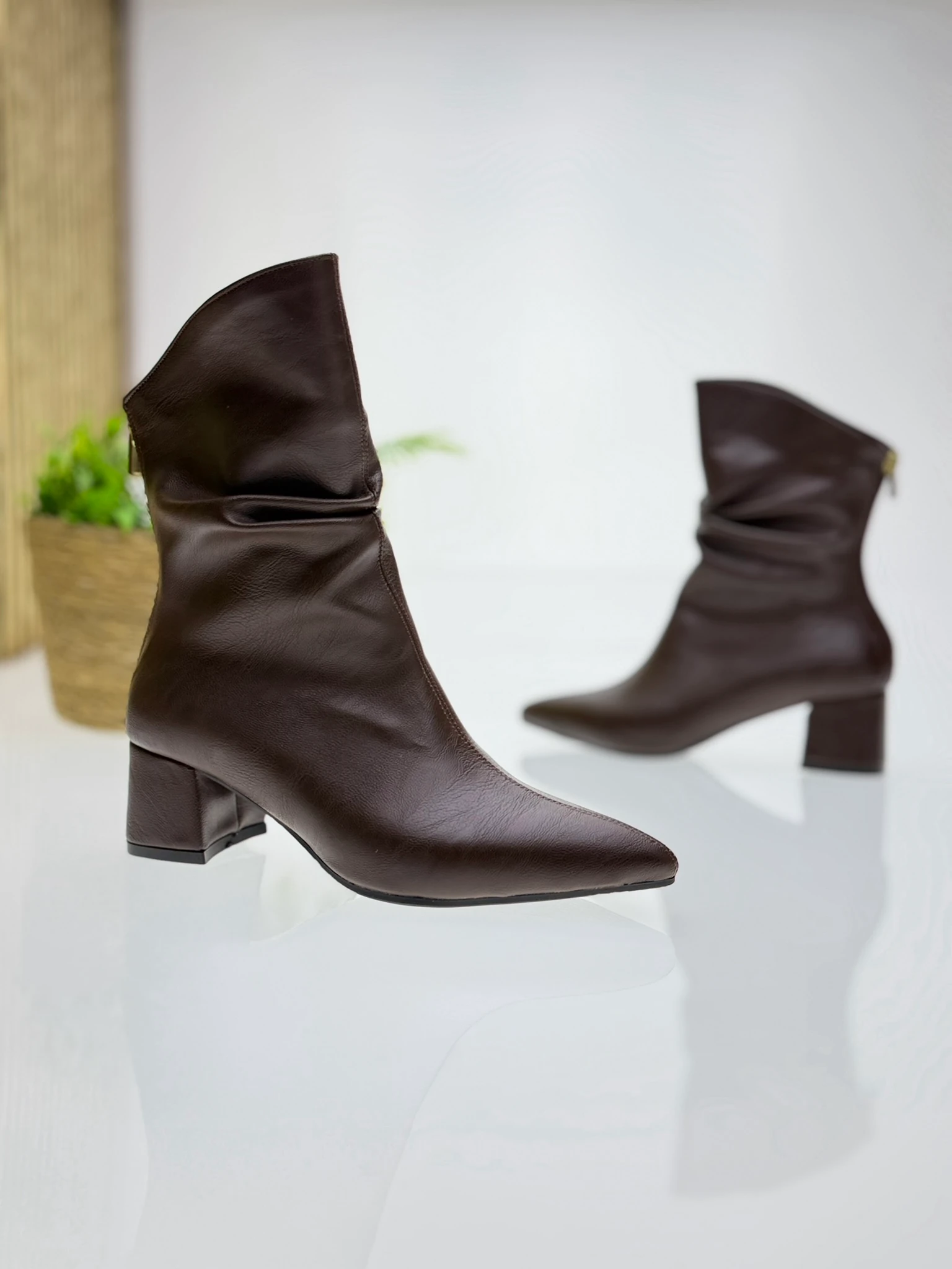 Kadın Süet Bot - Kahve