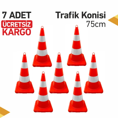 Trafik Konisi 75cm 7 Adet