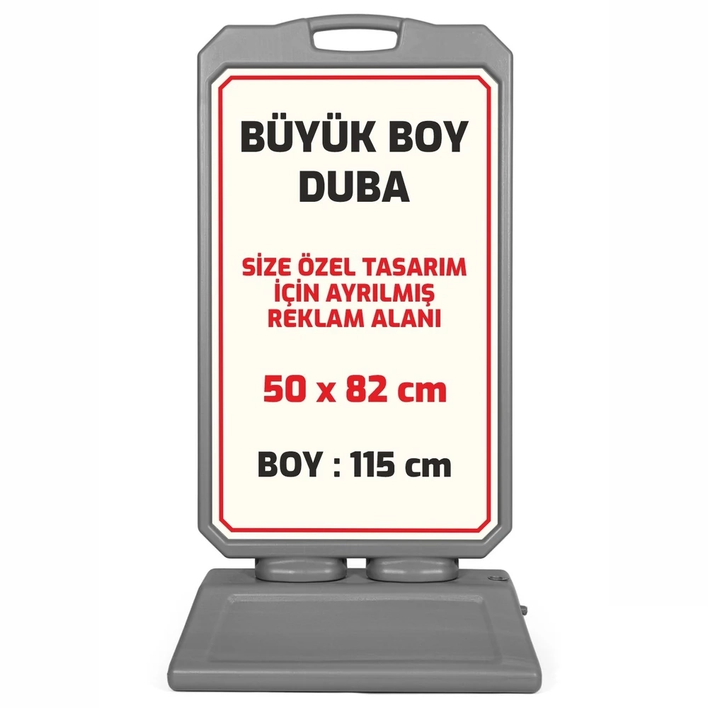 Reklamlı Trafik Dubası Büyük Boy 50x82cm