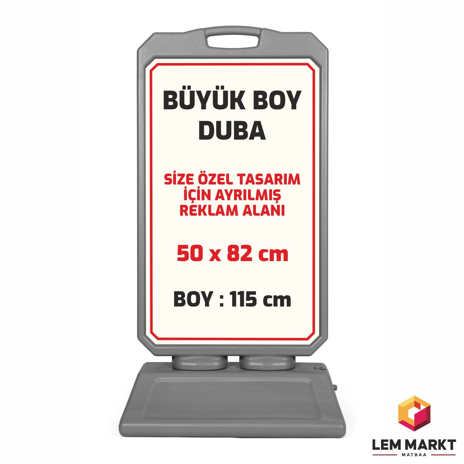 Reklamlı Trafik Dubası Büyük Boy 50x82cm