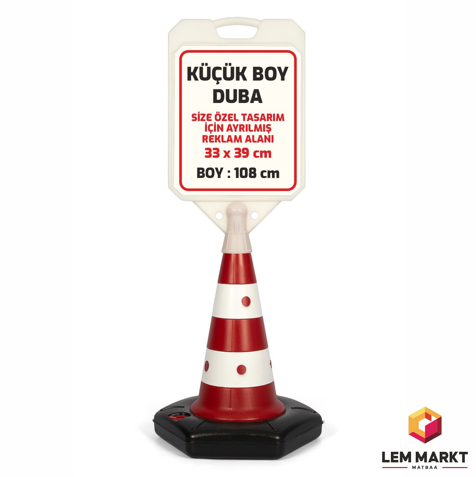 Reklamlı Trafik Dubası Küçük Boy 33x39cm 