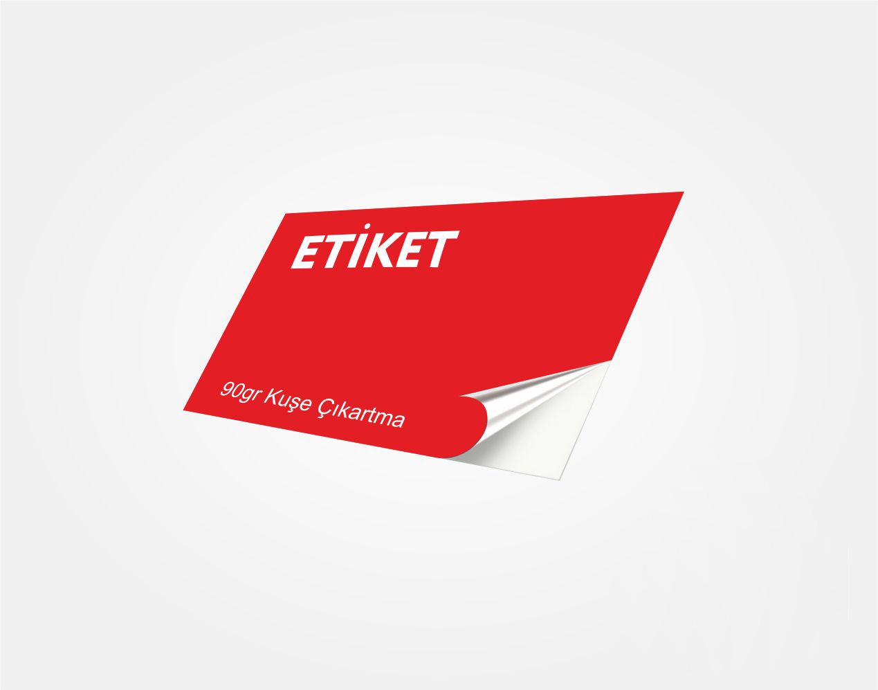 Çıkartma Etiket (Kuşe Sticker) + Parlak Selefon