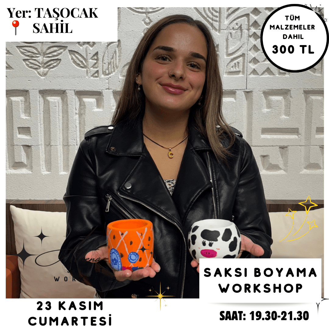 23 Kasım Cumartesi Saksı Boyama Workshop 