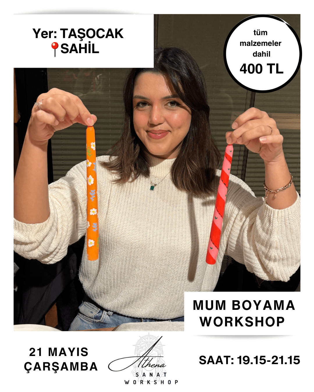 21 Mayıs Çarşamba Mum Boyama Workshop 
