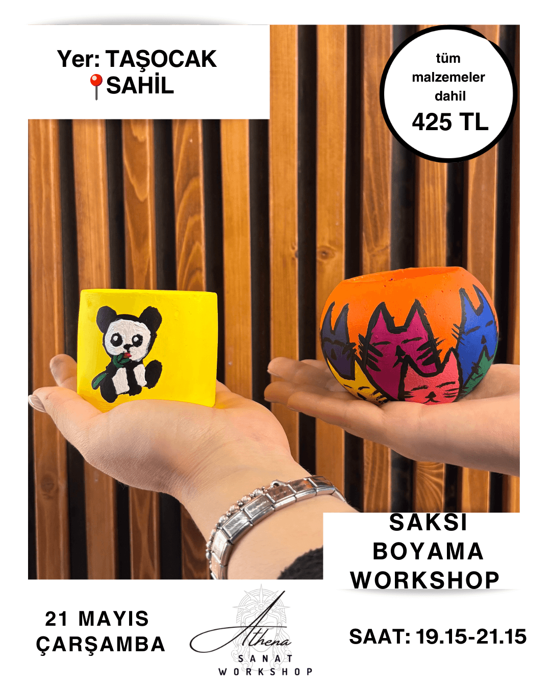 21 Mayıs Çarşamba Saksı Boyama Workshop