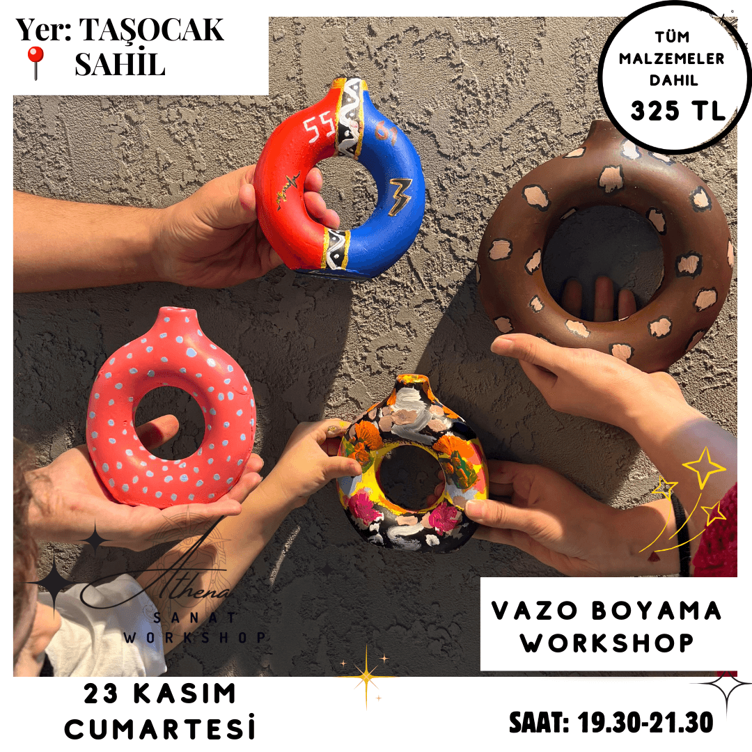 23 Kasım Cumartesi Vazo Boyama Workshop