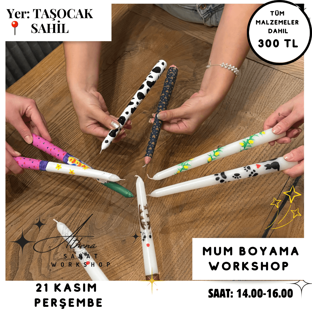 21 Kasım Perşembe Mum Boyama Workshop 