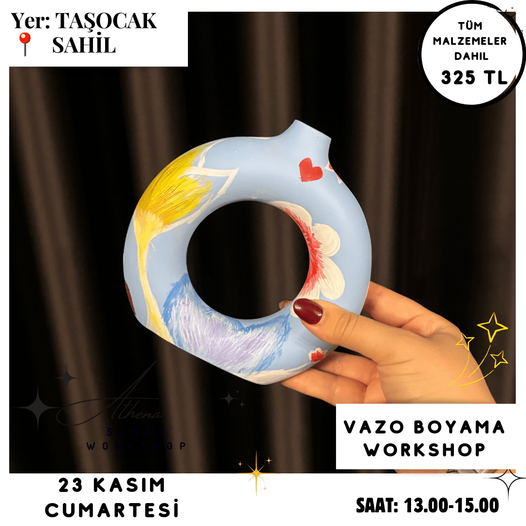 23 Kasım Cumartesi Vazo Boyama Workshop 