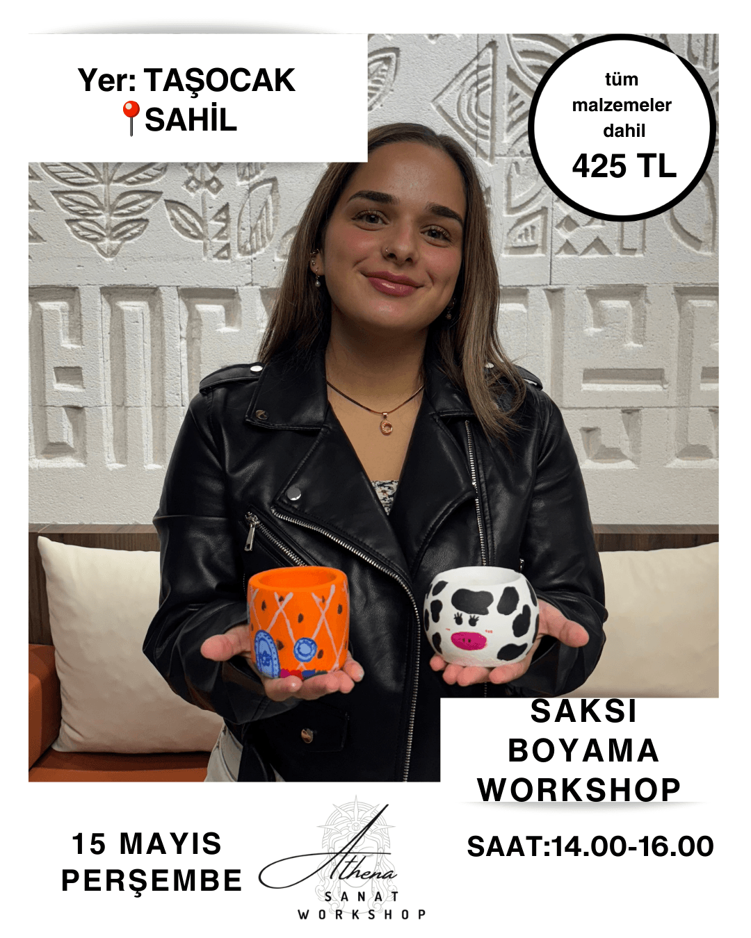 15 Mayıs Perşembe Saksı Boyama Workshop
