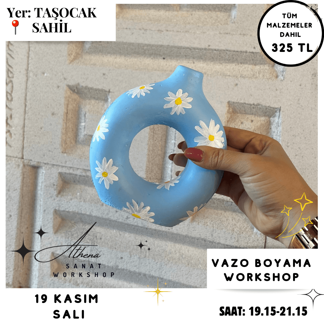 19 Kasım Salı Vazo Boyama Workshop 