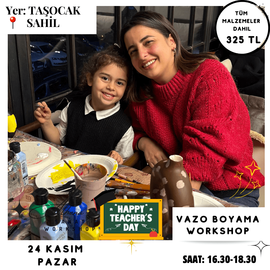 24 Kasım Pazar Vazo Boyama Workshop 