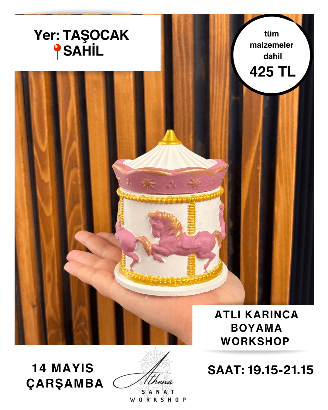 14 Mayıs Çarşamba Atlı Karınca Boyama Workshop 