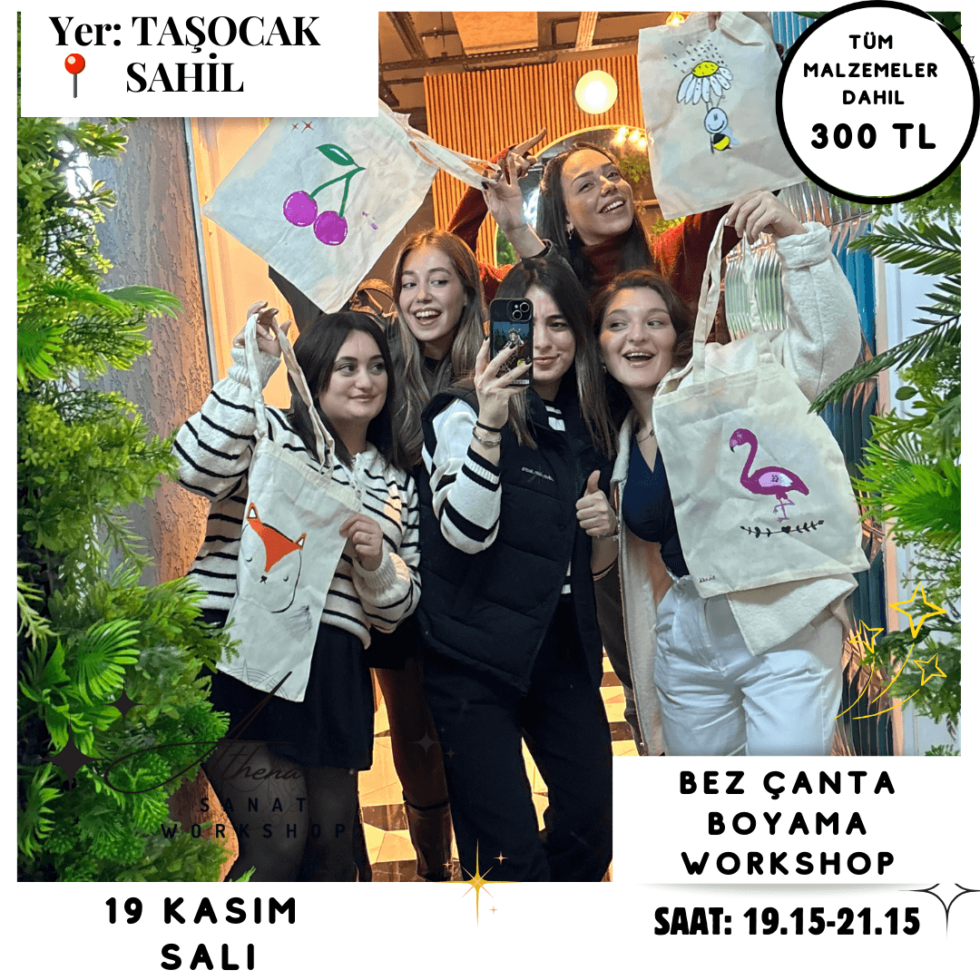 19 Kasım Salı Bez Çanta Boyama Workshop