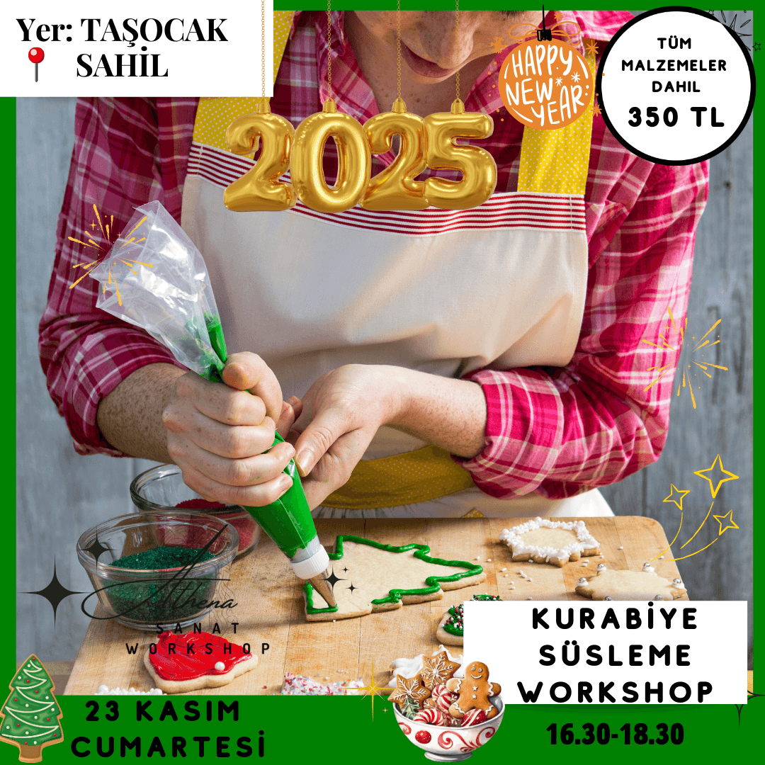 23 Kasım Cumartesi Kurabiye Süsleme Workshop 