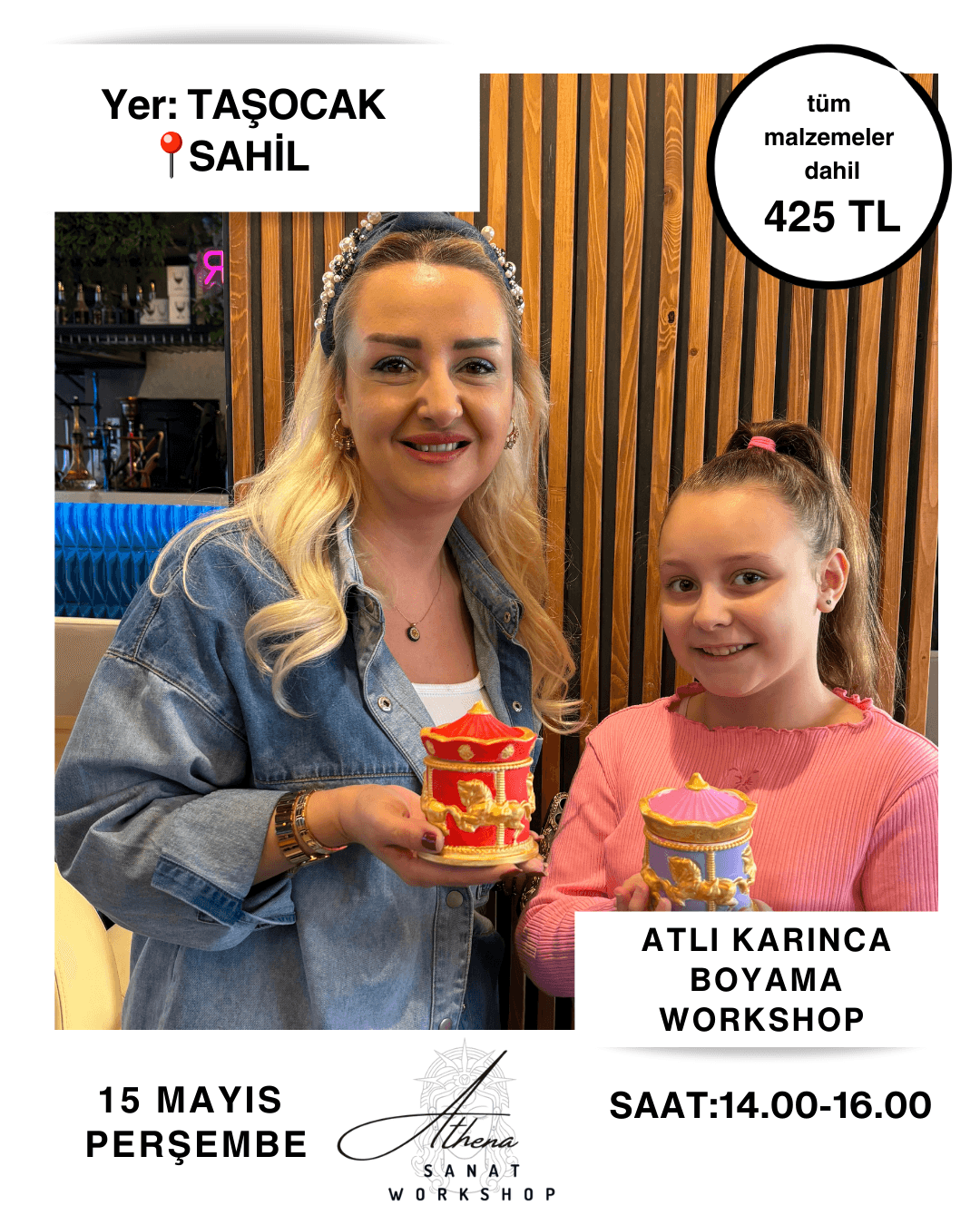 15 Mayıs Perşembe Atlı Karınca Boyama Workshop 