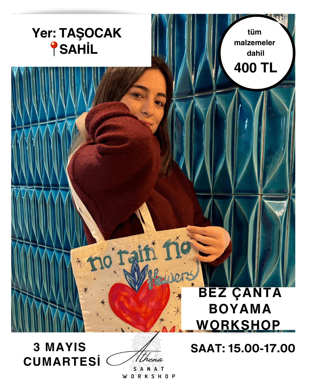 3 Mayıs Cumartesi Bez Çanta Boyama Workshop
