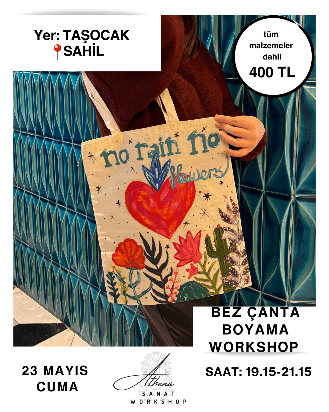 23 Mayıs Cuma Bez Çanta Boyama Workshop