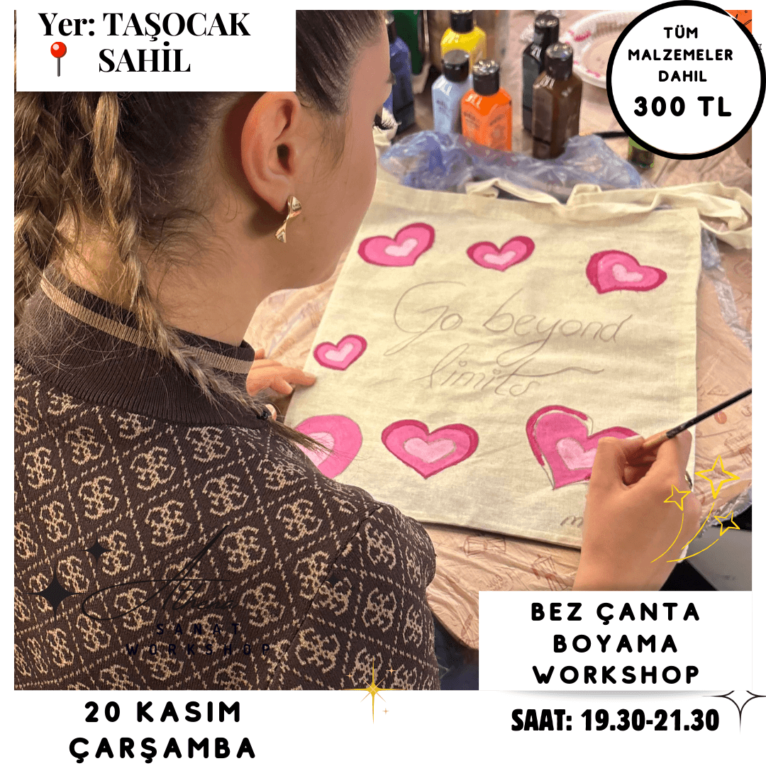 20 Kasım Çarşamba Bez Çanta Boyama Workshop 