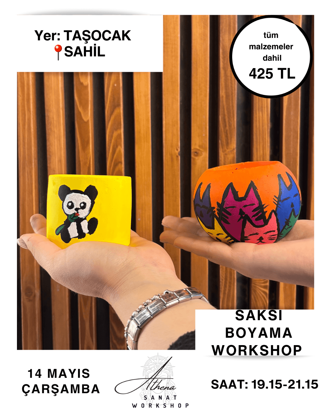 14 Mayıs Çarşamba Saksı Boyama Workshop