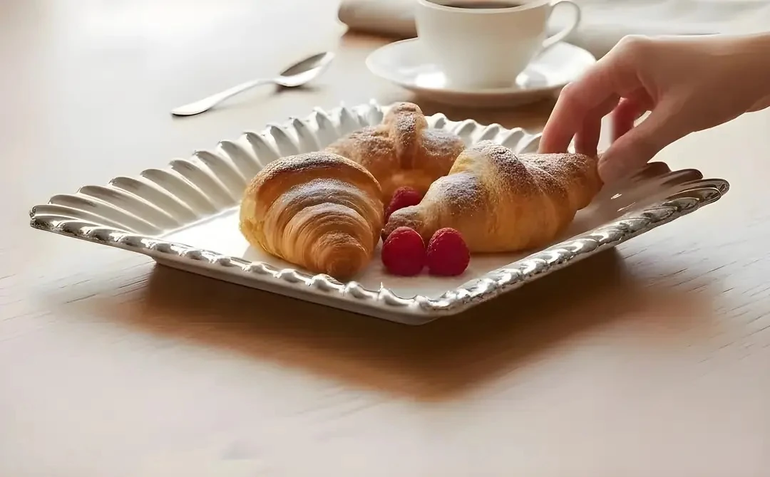 Line Silver Kare Sunum Tabak 27cm