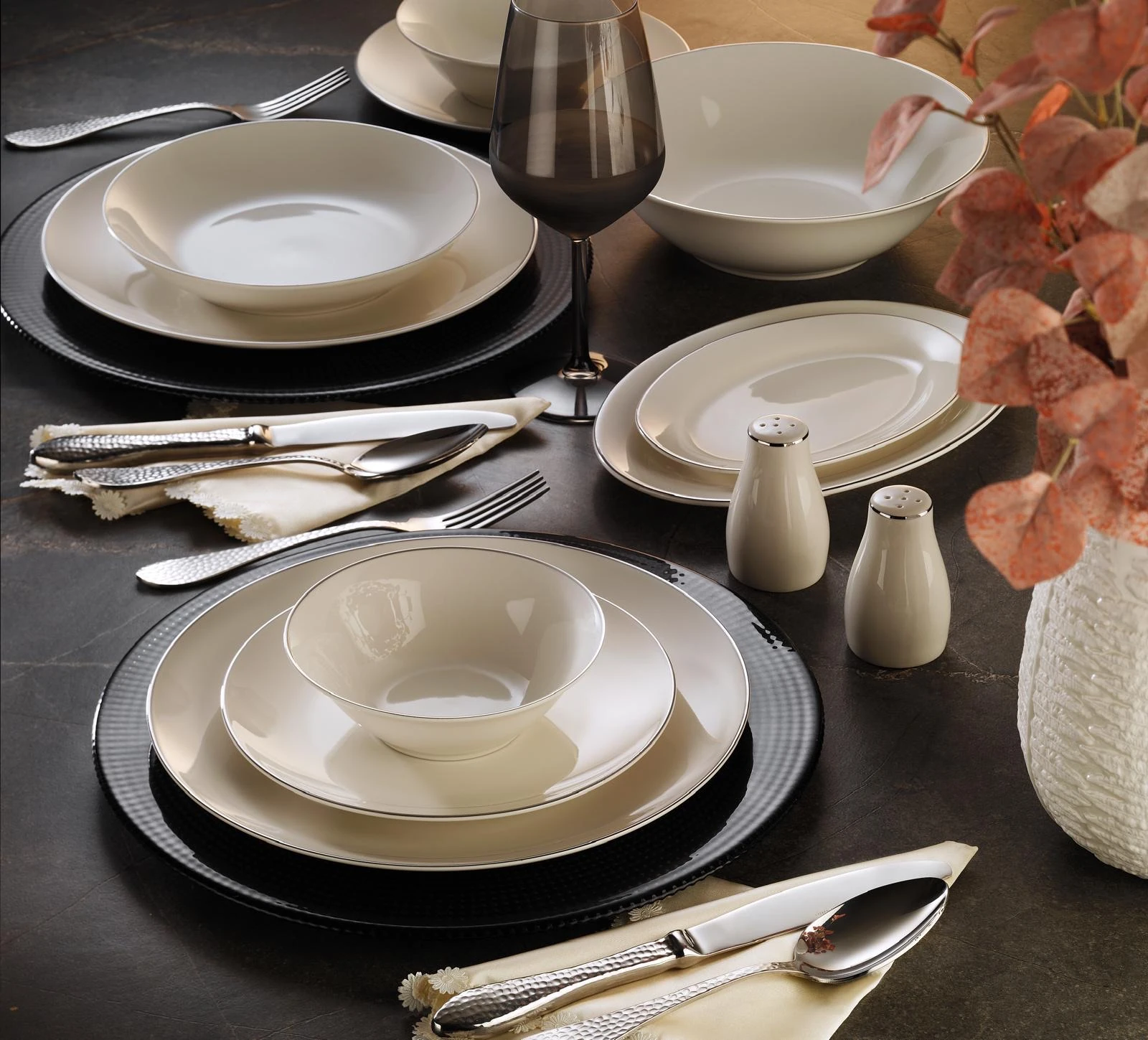 Luna Silver 30 Parça Yemek Takımı