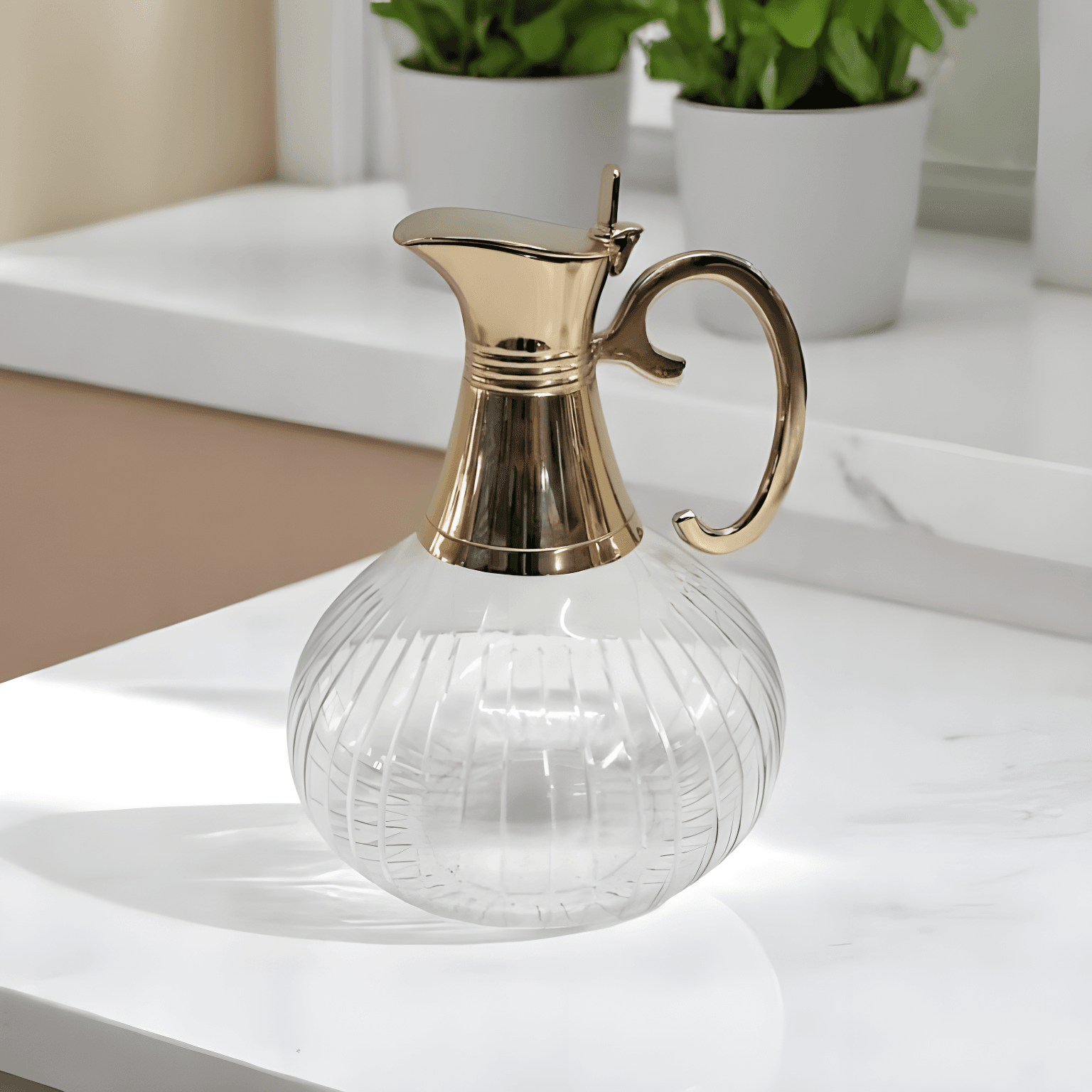 Pirinç Sürahi Gold 1.9lt