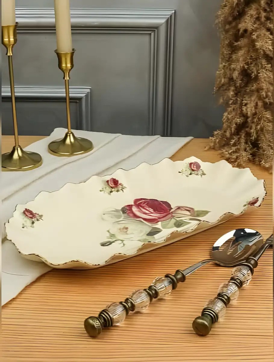 ROSE OVAL SUNUM TABAK 36 CM