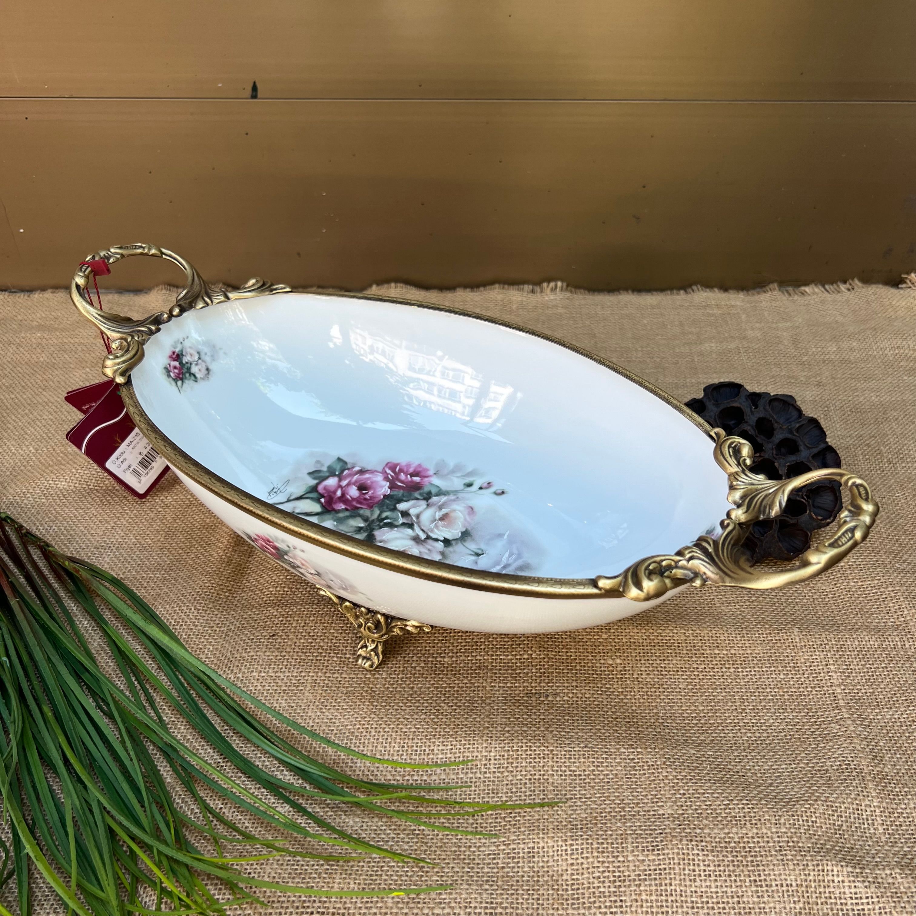 Antique Kulplu Oval Kase 39x19cm