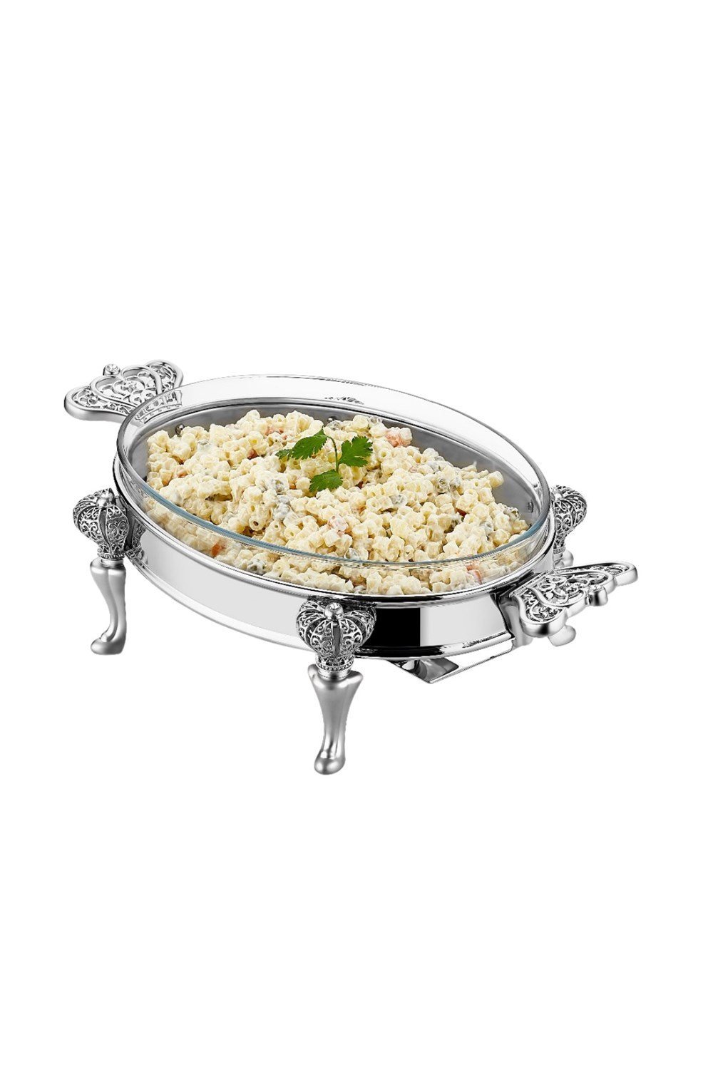 1.5lt Oval İşlemeli Lüx Alttan Isıtmalı Servis