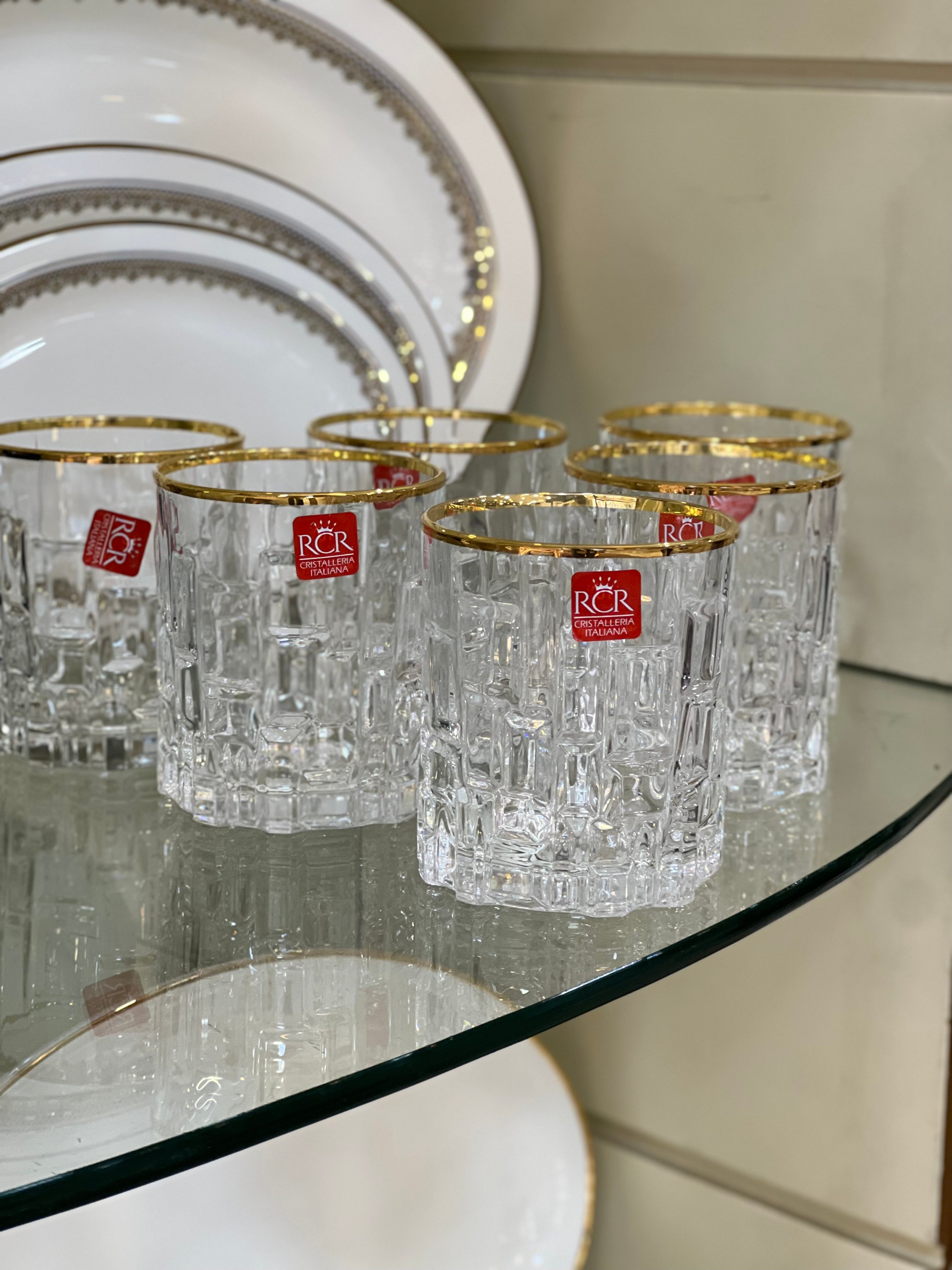 RCR Etna Altın Yaldızlı Su Bardak 6'ı 350ml