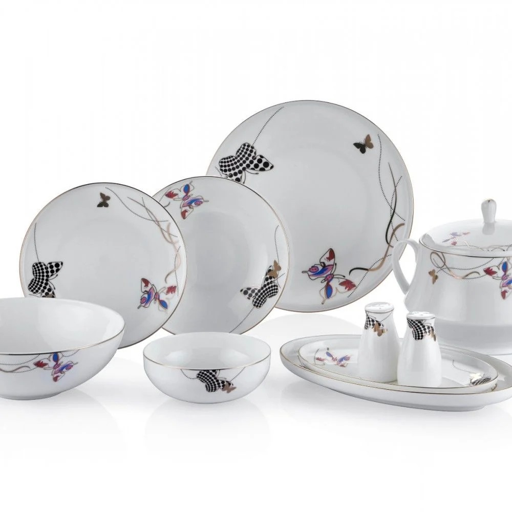 Royal London Butterfly Bone China 60 Parça Yemek Takımı