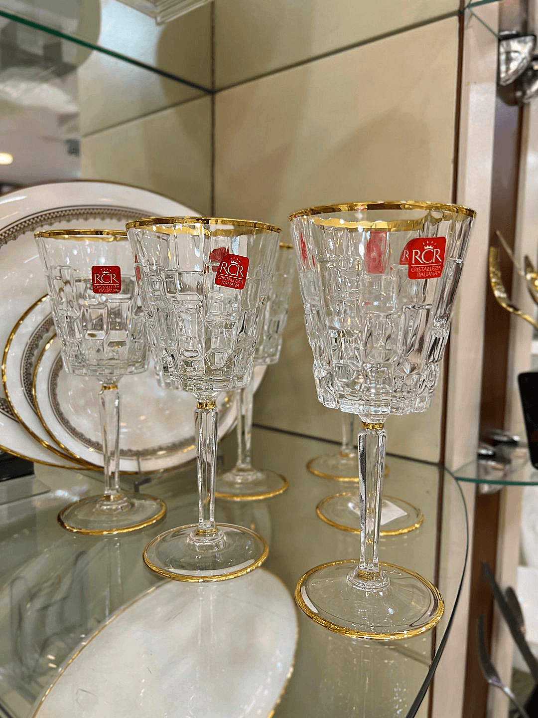 RCR Etna Altın Yaldızlı Kadeh 6'ı 280ml