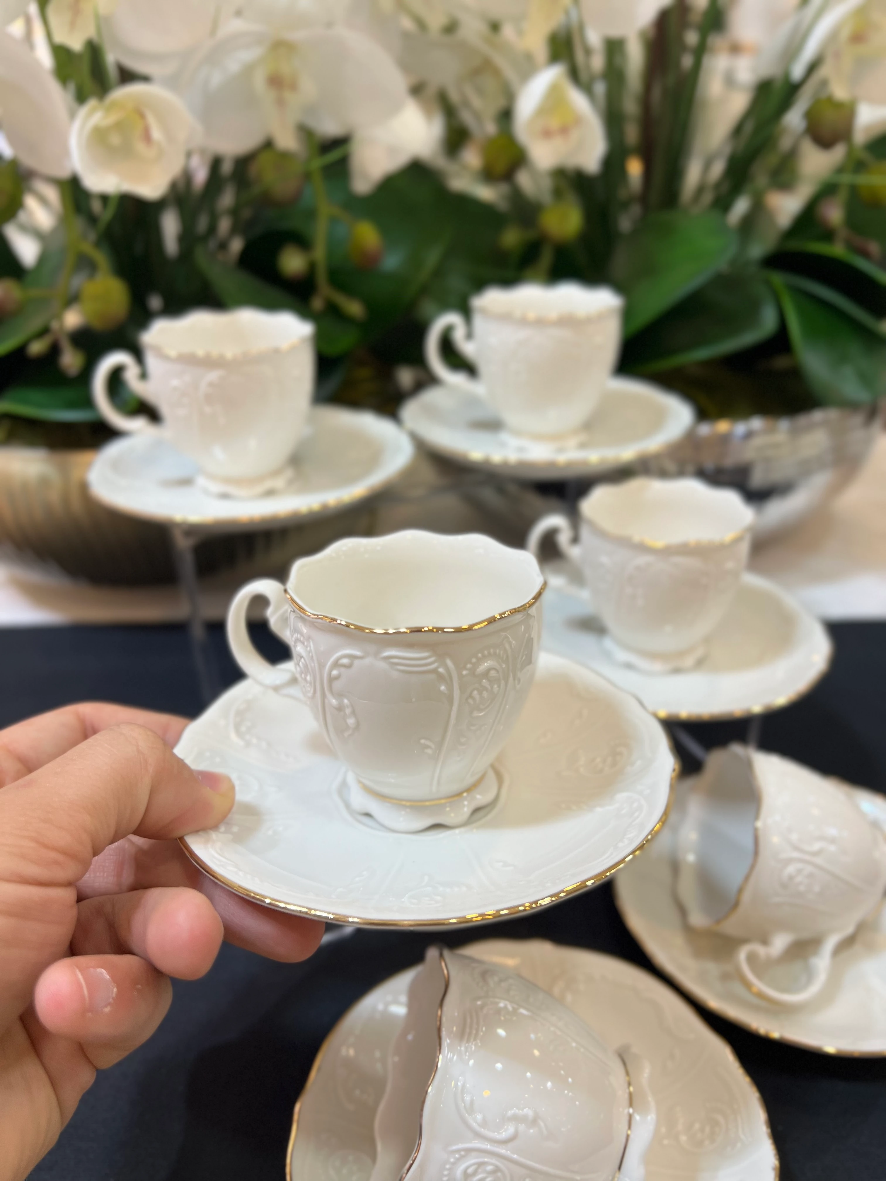 Amara 6 Kişilik Kahve Fincan Takımı Yaldızlı