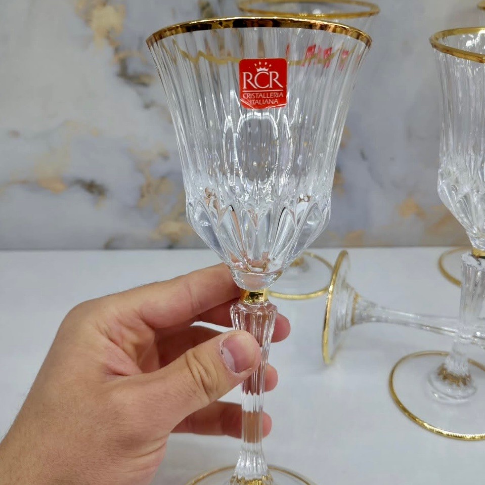 RCR Adagio Altın Yaldızlı Kadeh 6'ı 280ml